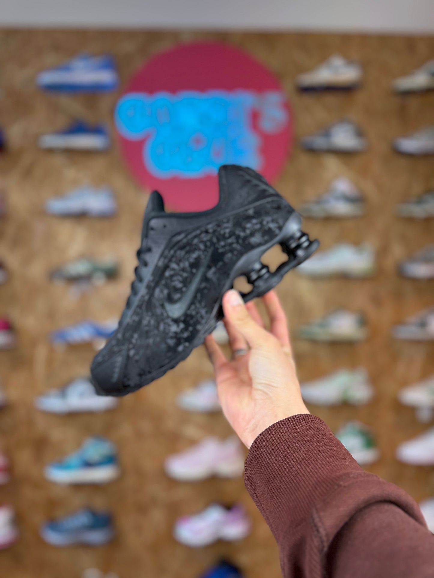 Nike Shox R4 black floral