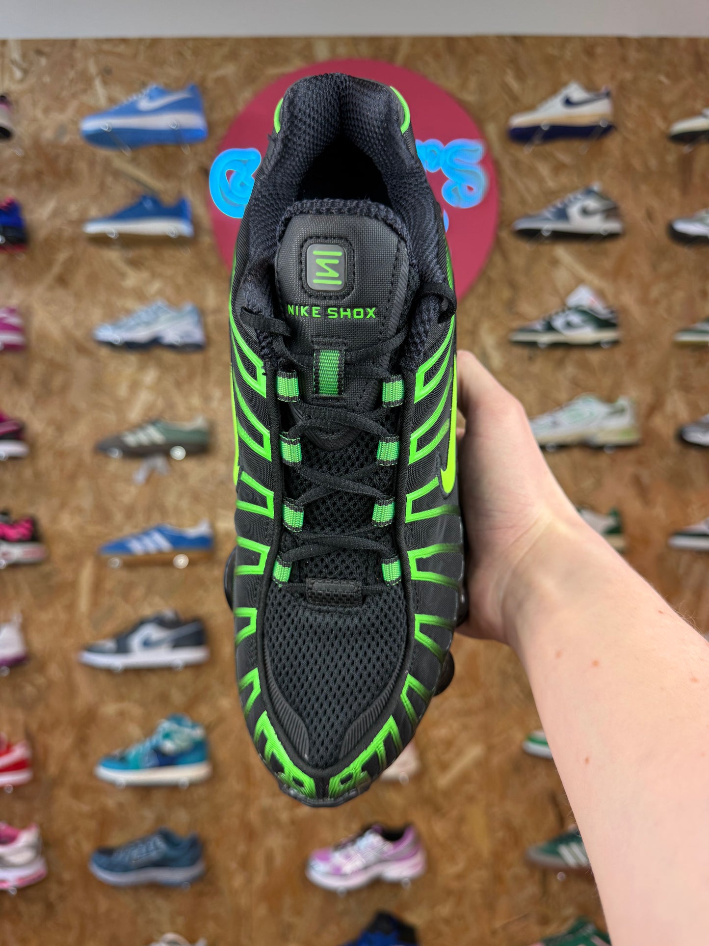 Nike shox TL black neon